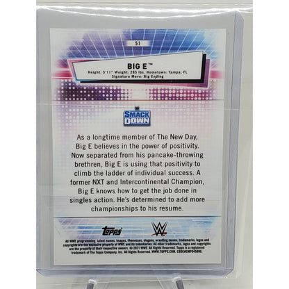 2021 Big E Topps Chrome /99 WWE NO. 51