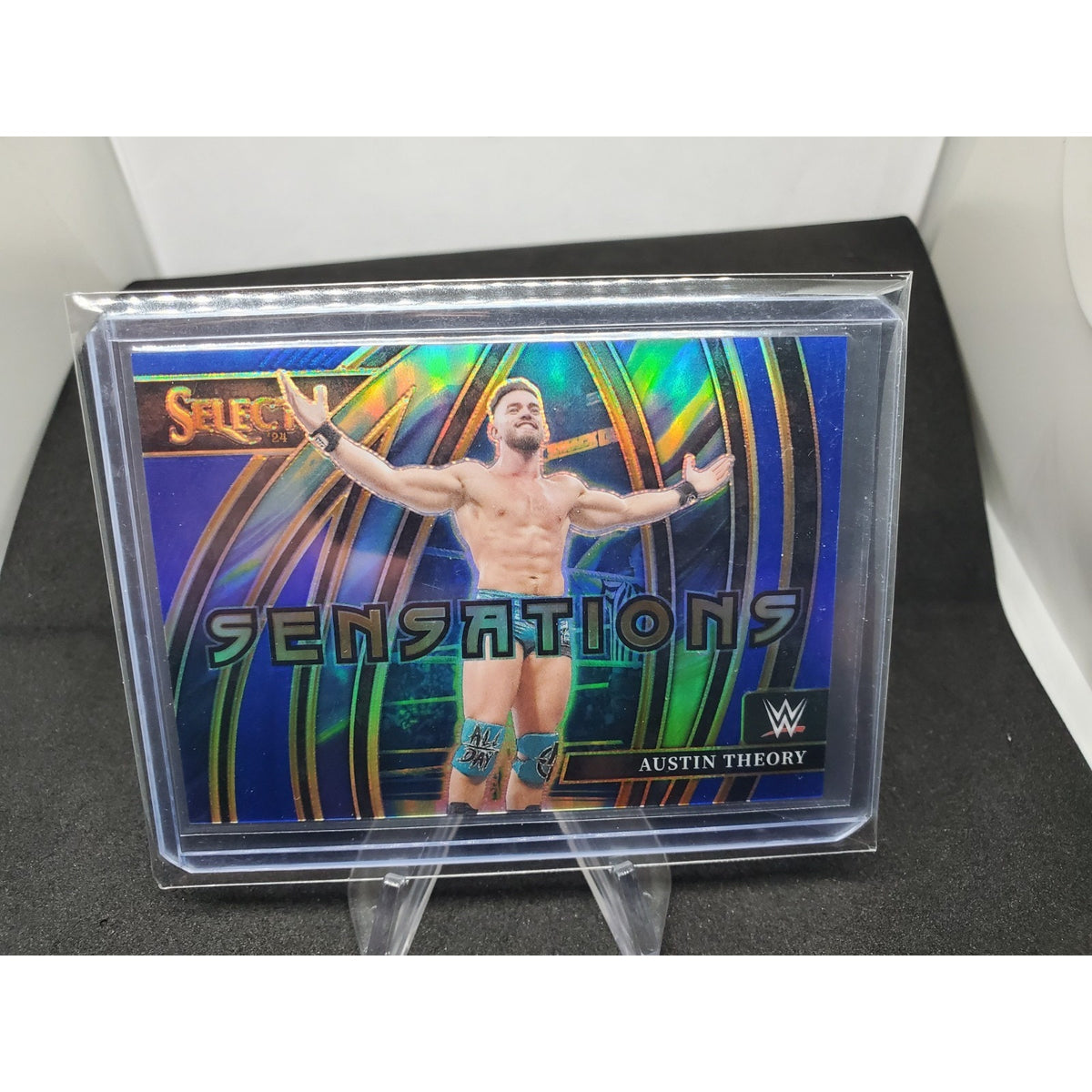 2024 WWE Panini Select Sensations Blue Prizm /49 #14 Austin Theory Pack Fresh