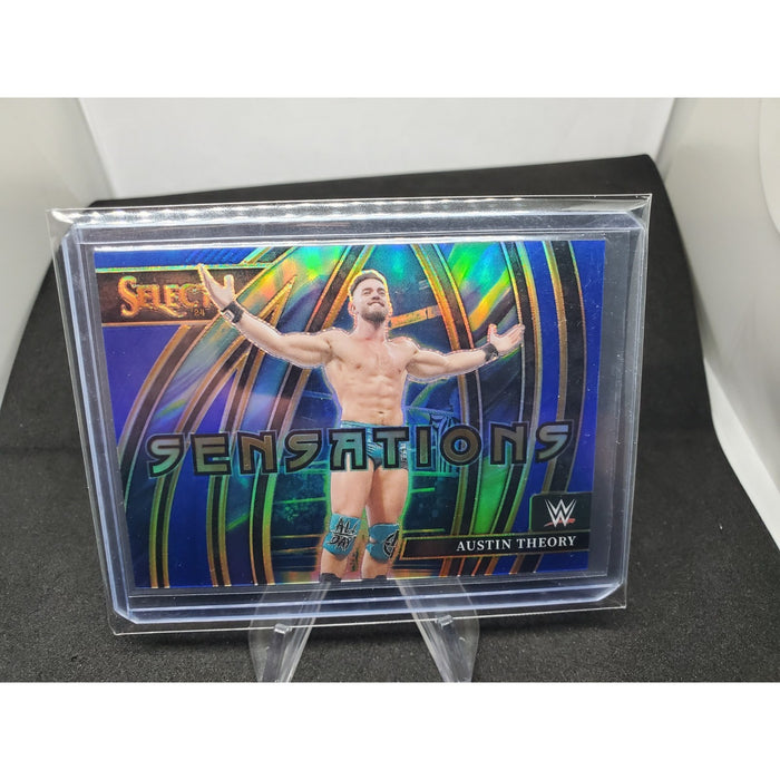 2024 WWE Panini Select Sensations Blue Prizm /49 #14 Austin Theory Pack Fresh