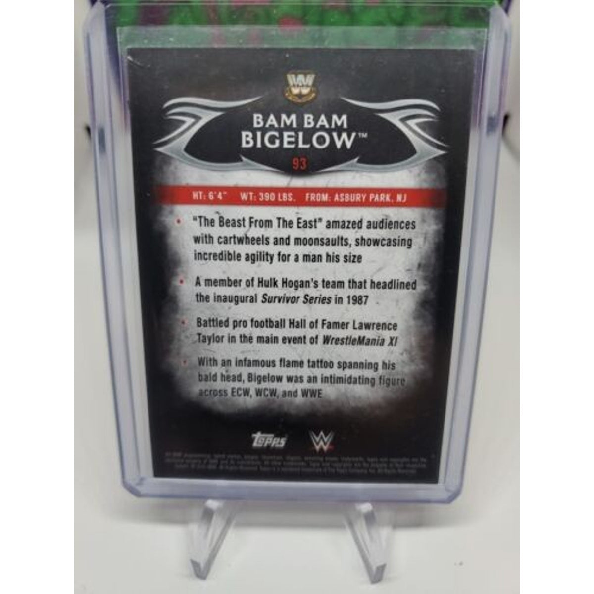2015 Topps WWE Undisputed Black #93 Bam Bam Bigelow #/99 SP HOF
