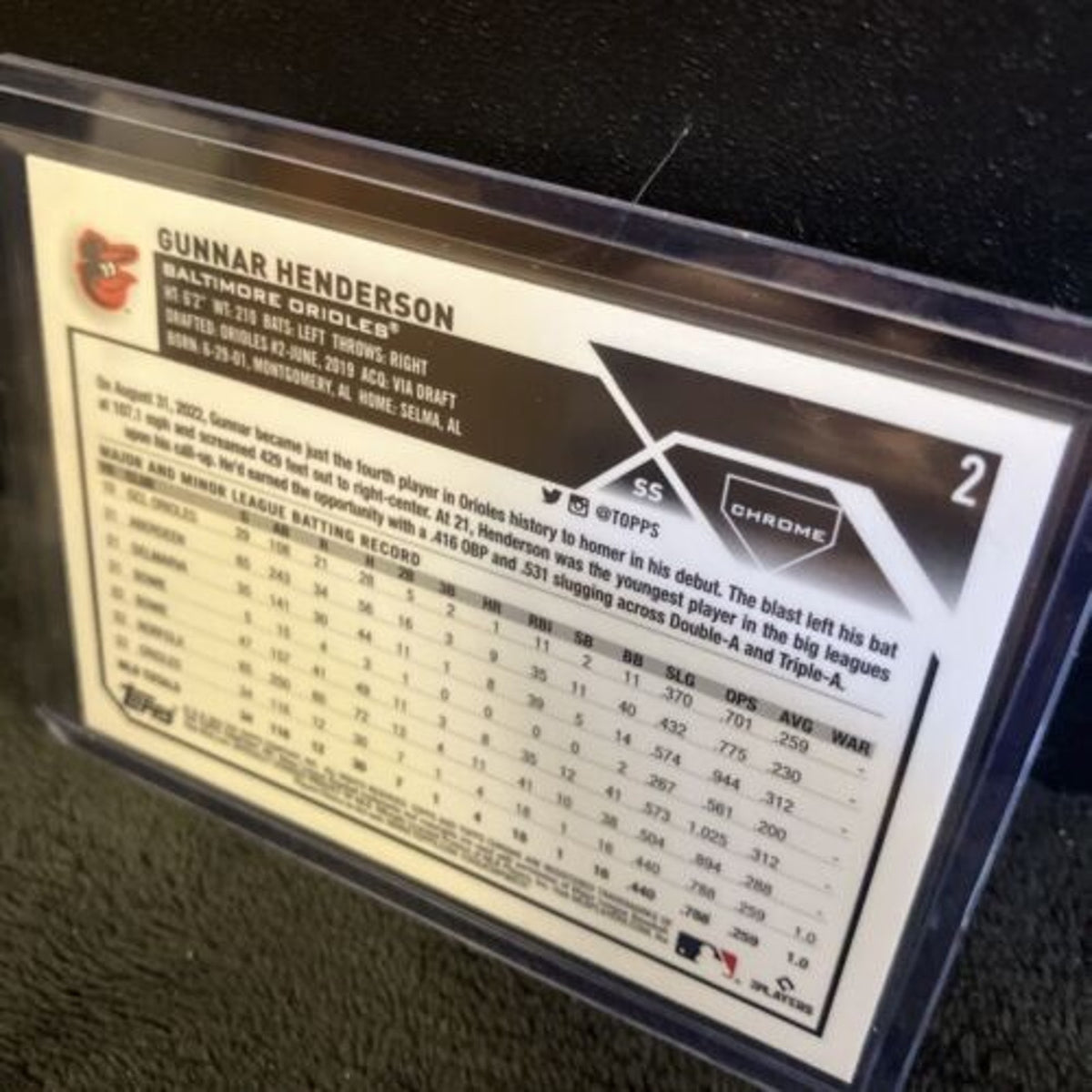 Rookie Orioles RC 2023 Topps Chrome Gunnar Henderson #2 Base Pack Fresh New