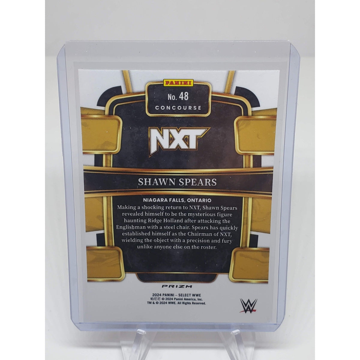 Shawn Spears 2024 Select WWE Concourse Silver Prizm #48 NXT SP