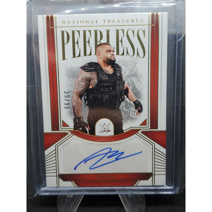 2024 Panini National Treasures WWE - Peerless Signatures Akam #PL-AKM /99 (AU)