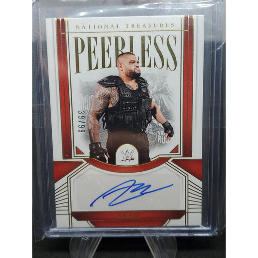 2024 Panini National Treasures WWE - Peerless Signatures Akam #PL-AKM /99 (AU)