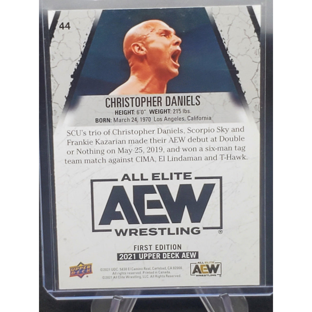 Excellent: 2021 UPPER DECK AEW Christopher Daniels Trading Card