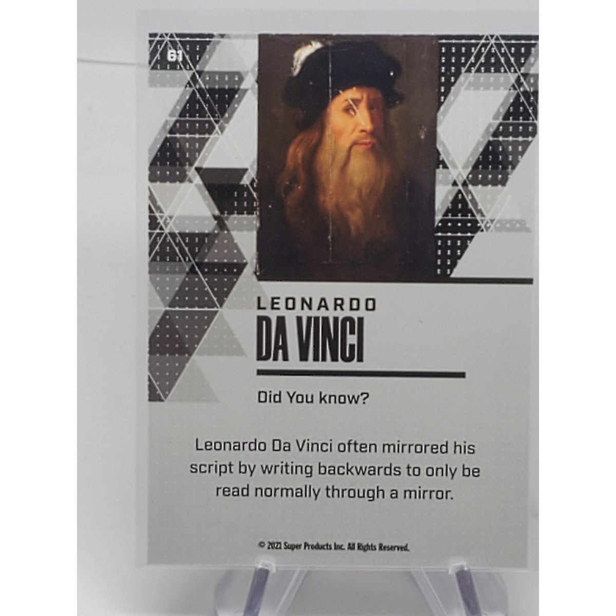 Leonardo Da Vinci #61 Blue - 2021 super break Pieces Of The Past