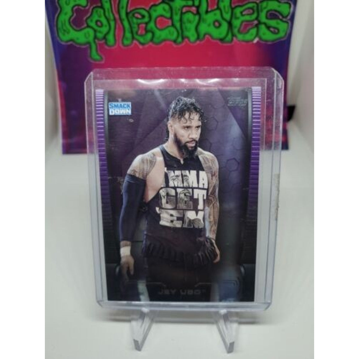 Jey Uso 2021 Topps WWE Undisputed Base Purple Parallel # /99 SmackDown Bloodline