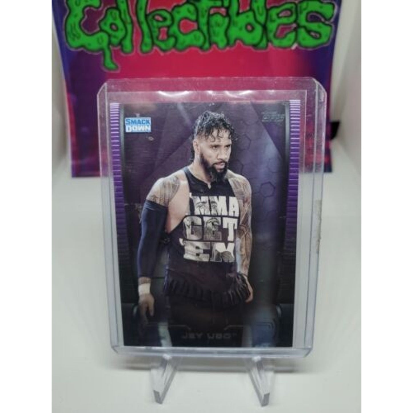 Jey Uso 2021 Topps WWE Undisputed Base Purple Parallel # /99 SmackDown Bloodline