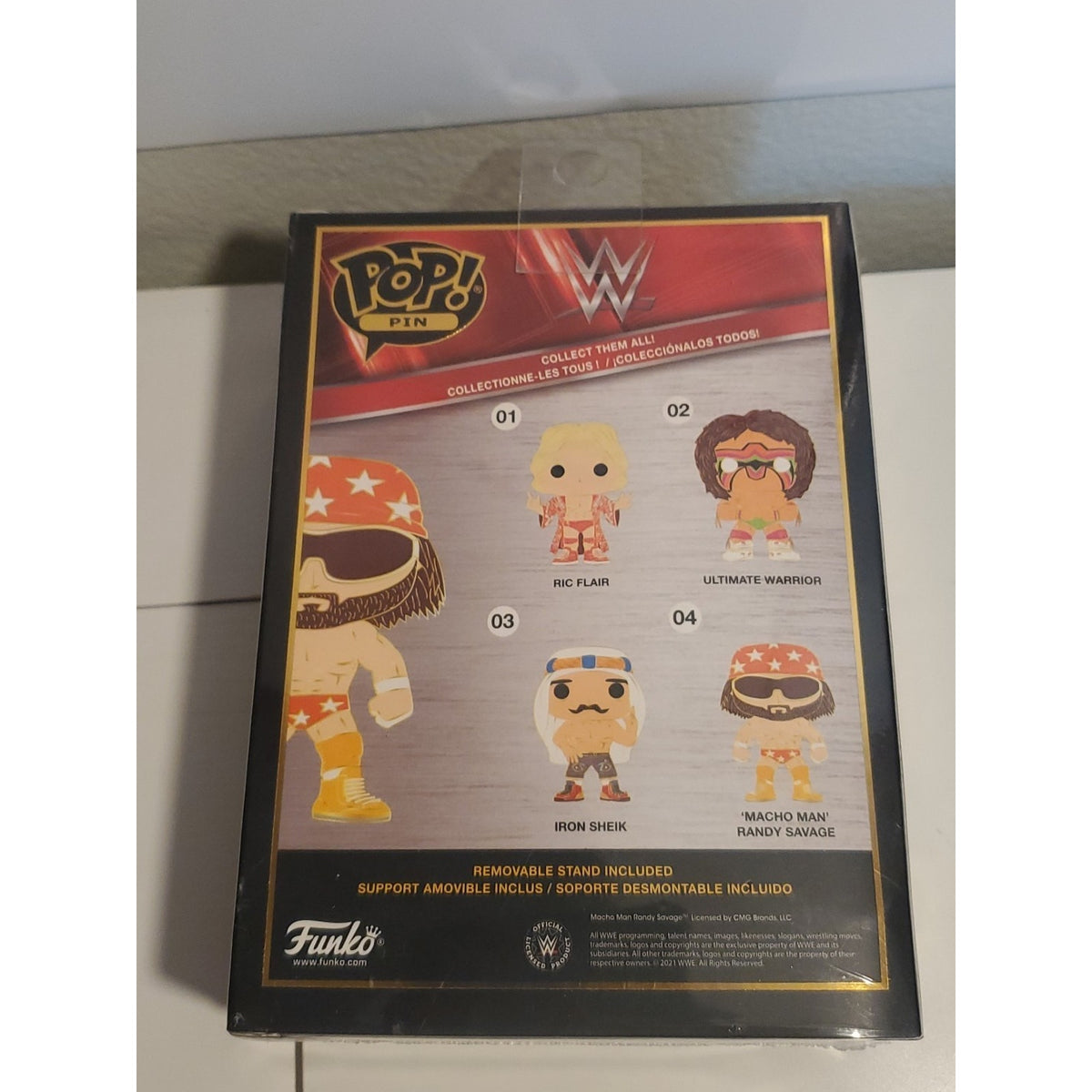 Funko POP! Pin #04 WWE 3 Inch Pin - Randy Macho Man Savage (Plastic Sealed)