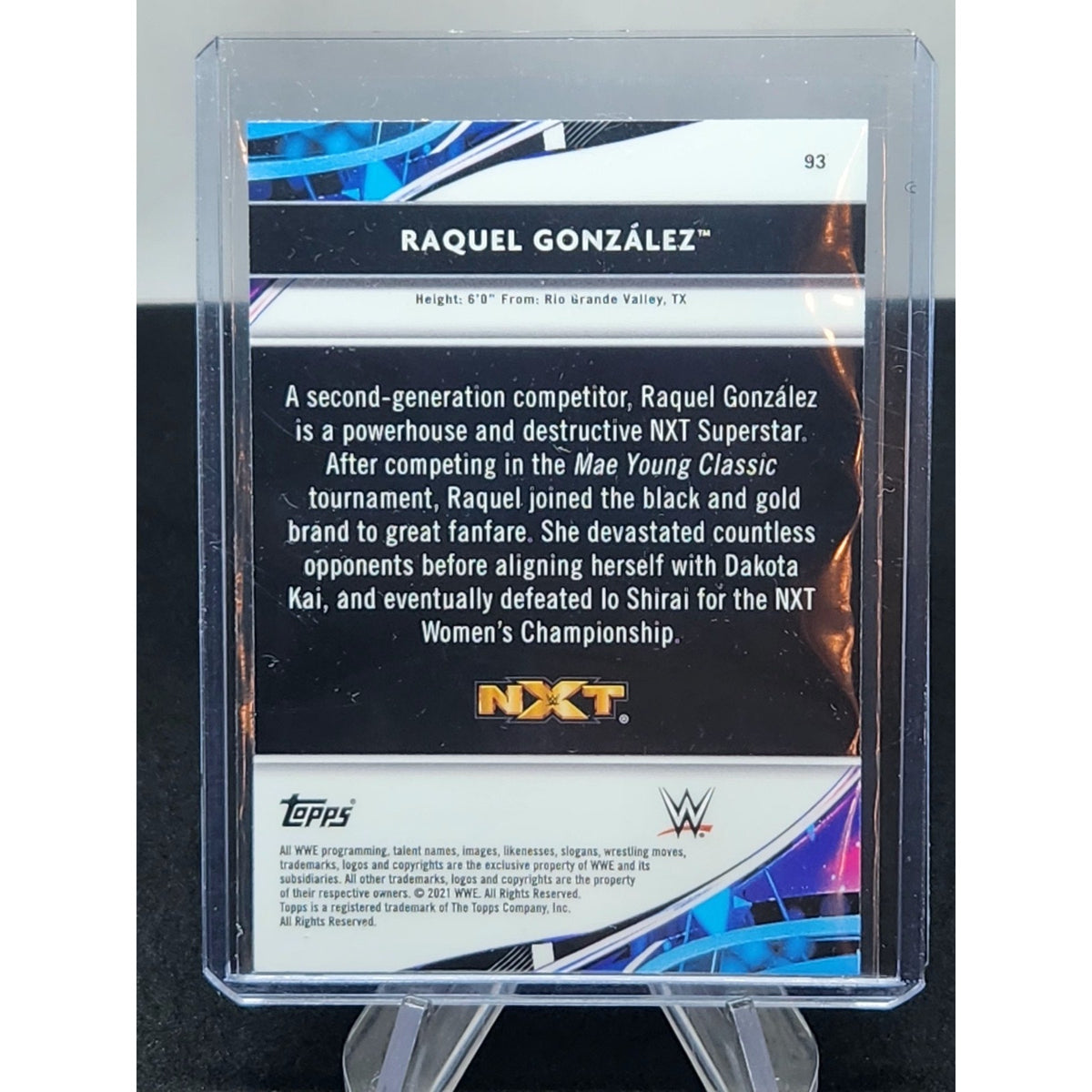 RAQUEL GONZALEZ 2021 WWE TOPPS FINEST X-FRACTOR REFRACTOR #93 NXT