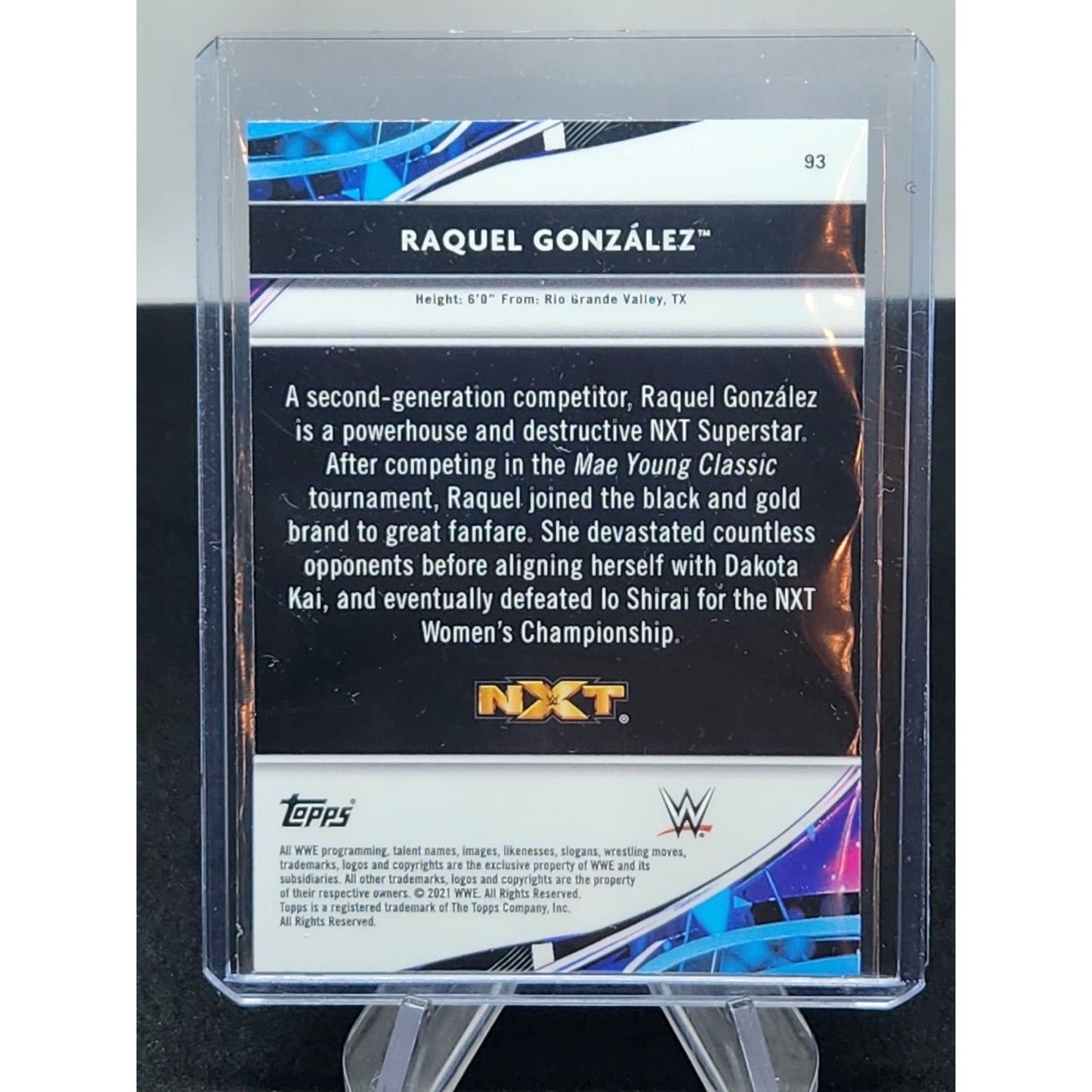 RAQUEL GONZALEZ 2021 WWE TOPPS FINEST X-FRACTOR REFRACTOR #93 NXT
