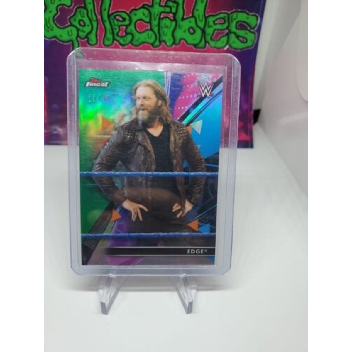 2021 Topps Finest WWE Edge Green Refractor /99 SP #53 WWE Smack Down