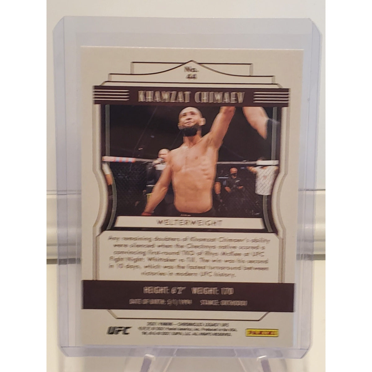 2021 Panini Chronicles Legacy UFC Khamzat Chimaev Rookie Card #44