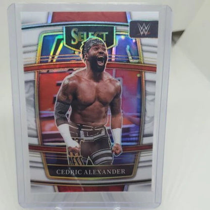 WHITE PRIZM /99 2022 Panini WWE Select Concourse #25 Cedric Alexander