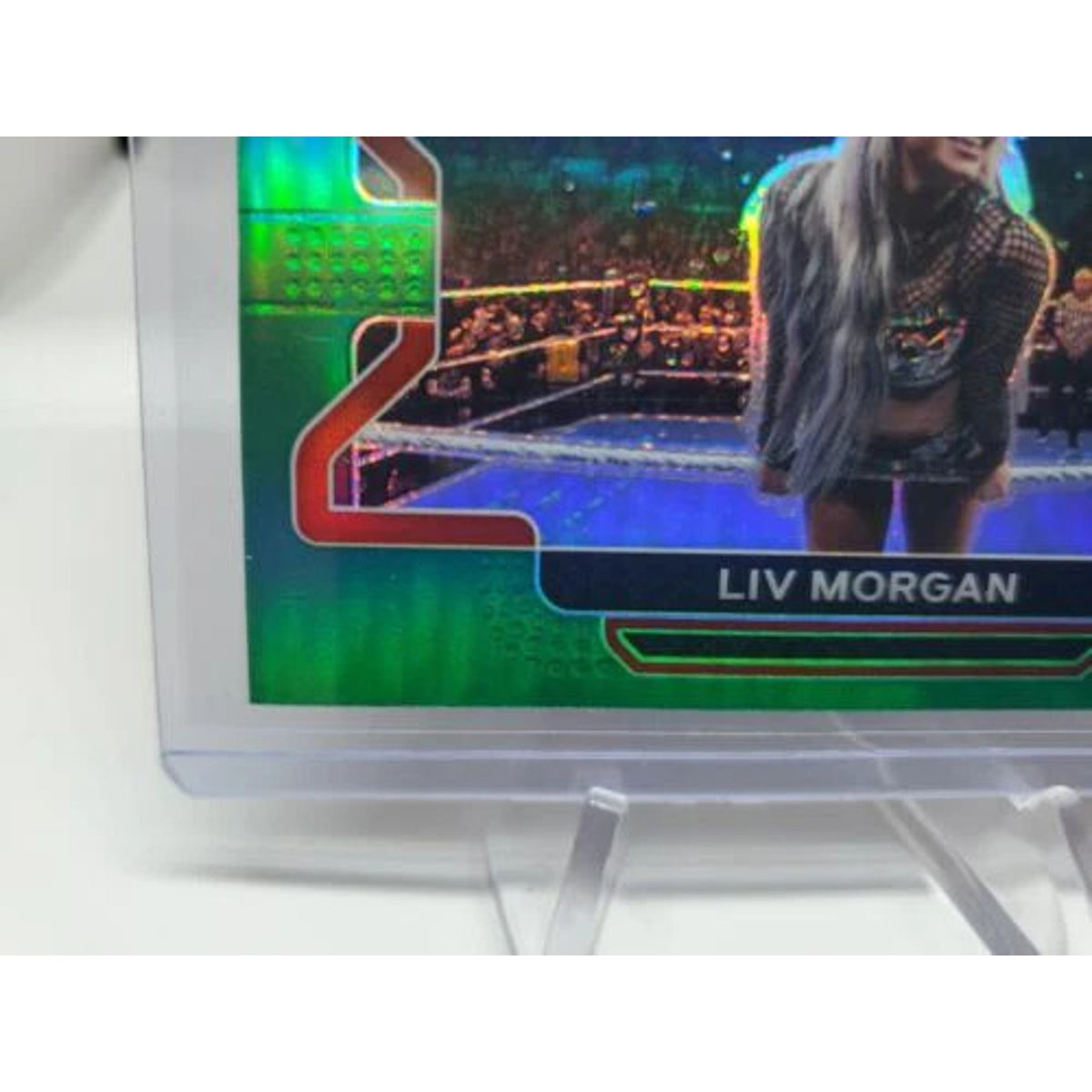 2022 PRIZM WWE LIV MORGAN 1ST PRIZM CARD #46 GREEN PARALLEL Fresh Pull