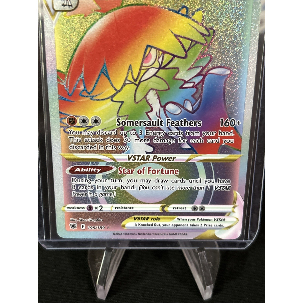 Hisuian Decidueye VSTAR (Secret) 195/189 Swsh10: Astral Radiance Holo - Mint New