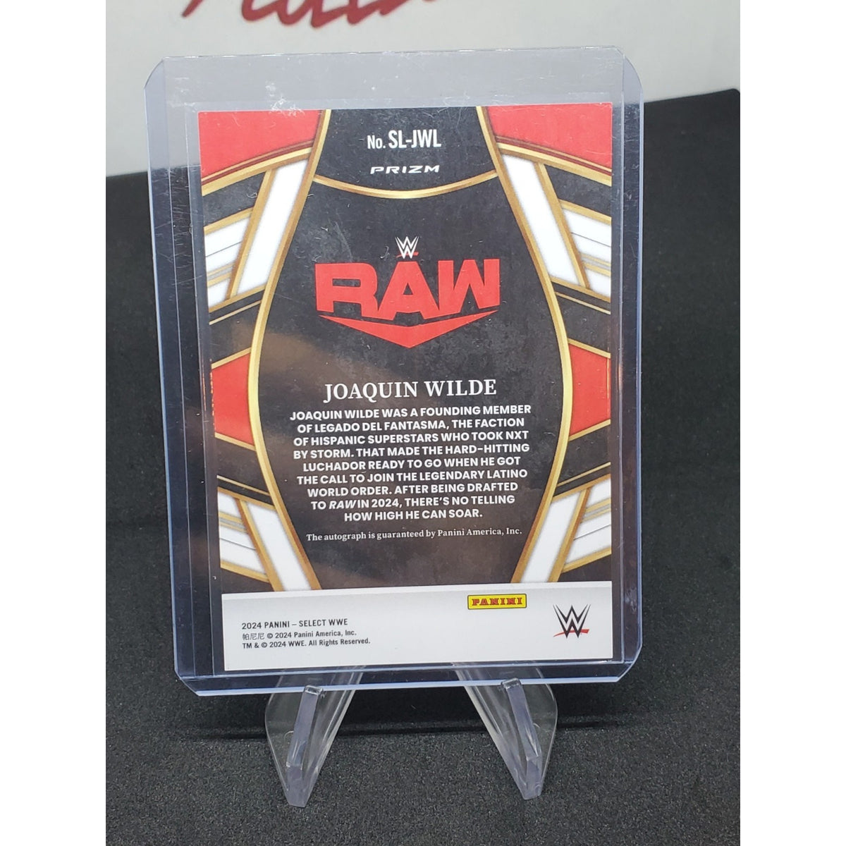 2024 WWE Panini Select JOAQUIN WILDE Prizm AUTO #SL-JWL