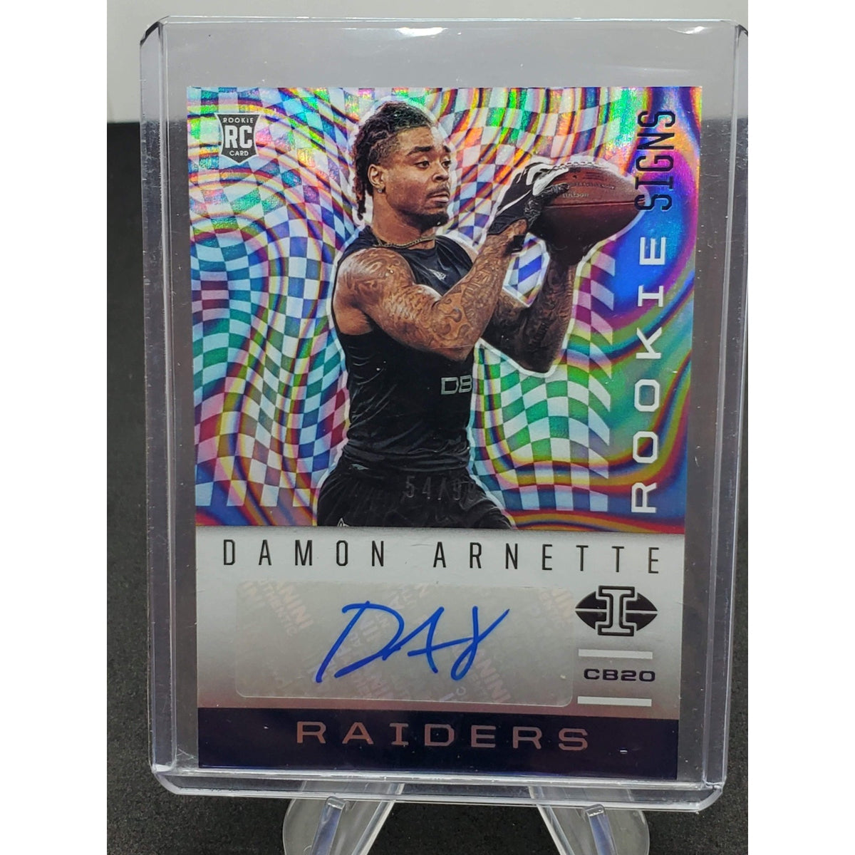 2020 Panini Illusions - Rookie Signs Damon Arnette #RS34 Blue /99 (AU, RC)