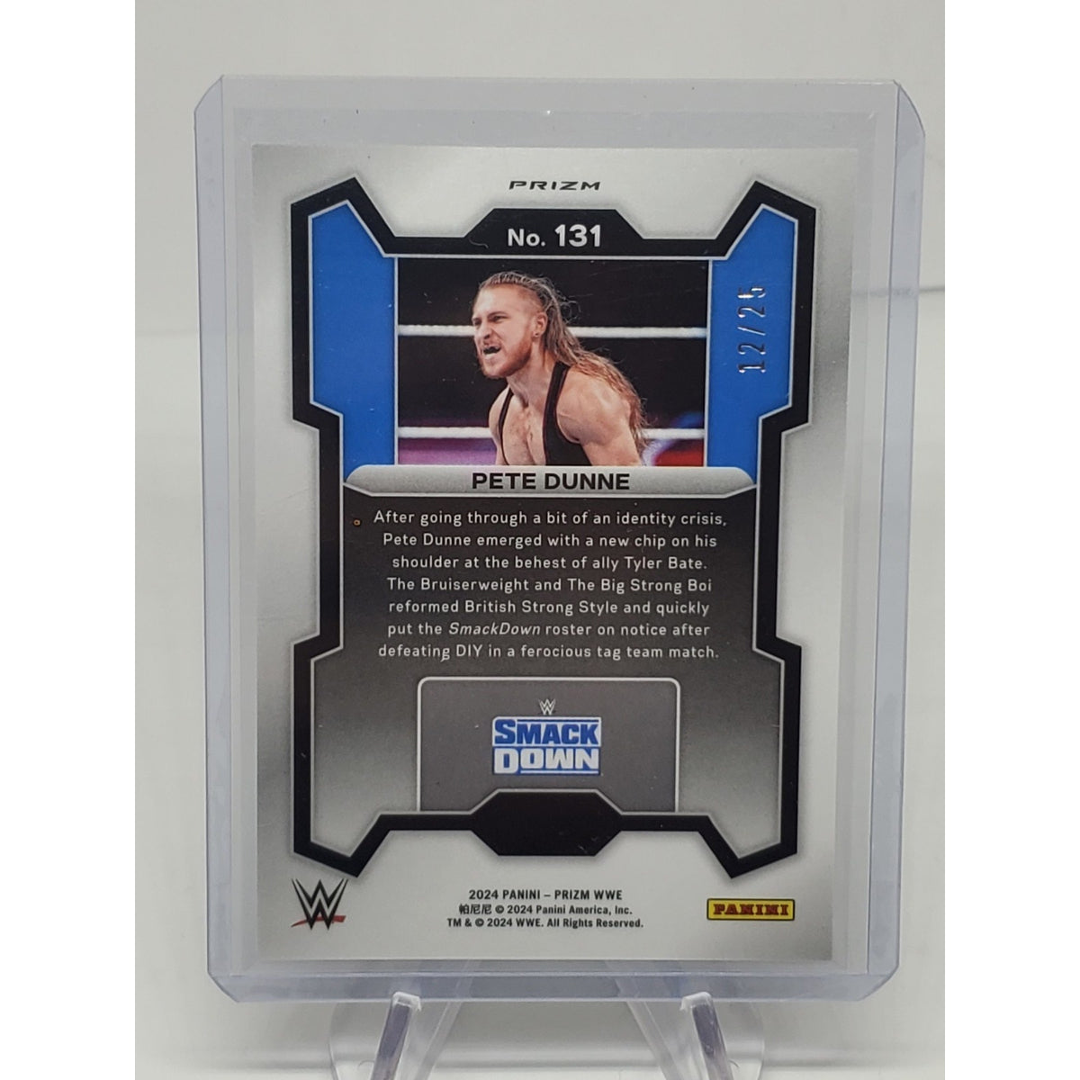 2024 Panini Prizm WWE #131 Pete Dunne Mojo Prizm #12/25