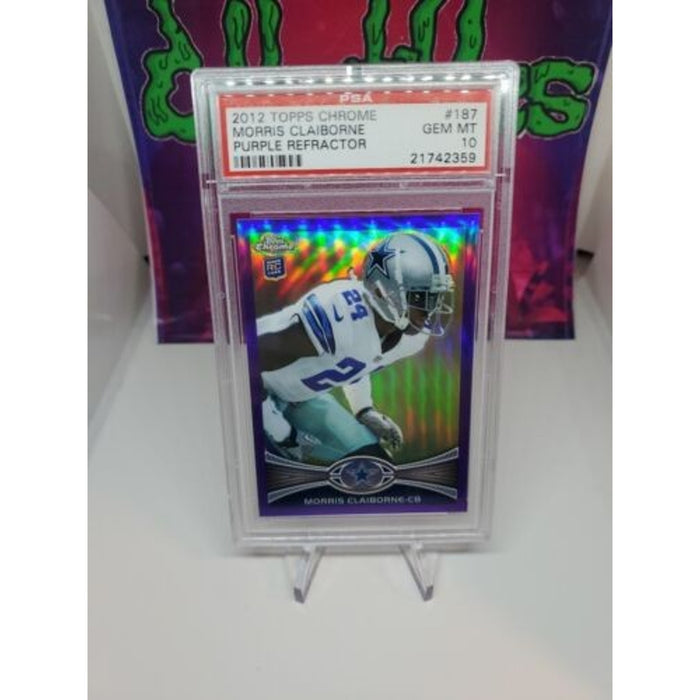 Morris Claiborne 2012 Topps Chrome Rookie Purple Refractor /499 Cowboys PSA 10
