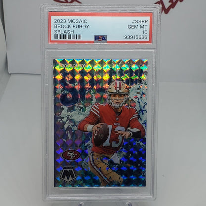 2023 Mosaic Brock Purdy Splash #SS-BP PSA 10 San Francisco 49ERS Low Pop MVP???