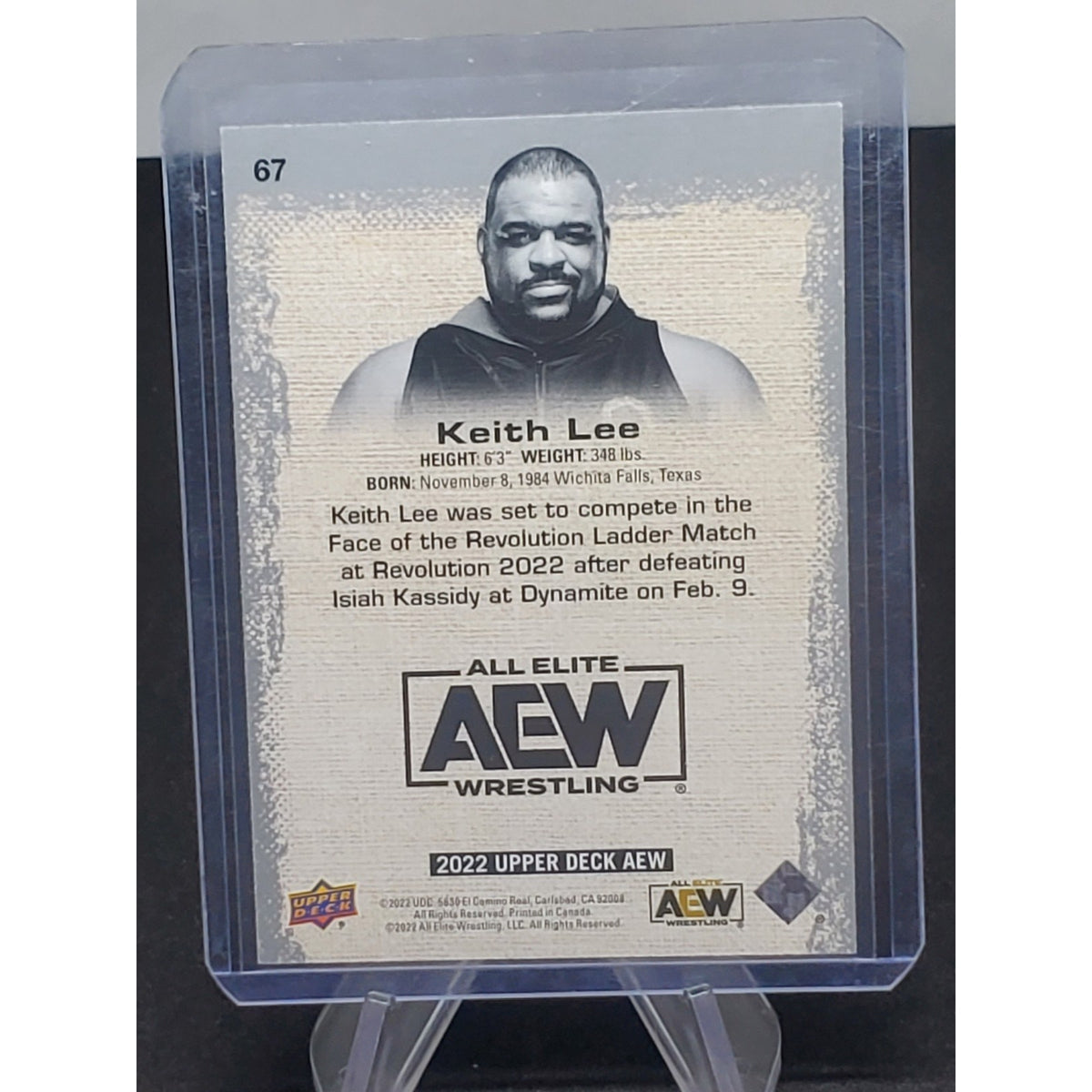 Keith Lee - AEW 2022 Upper Deck - Pyro Parallel