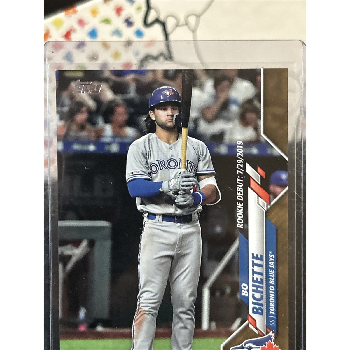2020 Topps Update Bo Bichette Rookie Debut Grey Jersey #U-1 RC Gold /2020