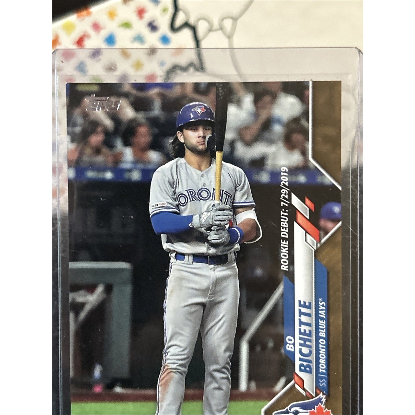 2020 Topps Update Bo Bichette Rookie Debut Grey Jersey #U-1 RC Gold /2020