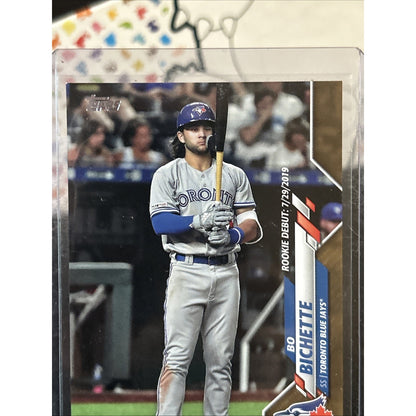 2020 Topps Update Bo Bichette Rookie Debut Grey Jersey #U-1 RC Gold /2020