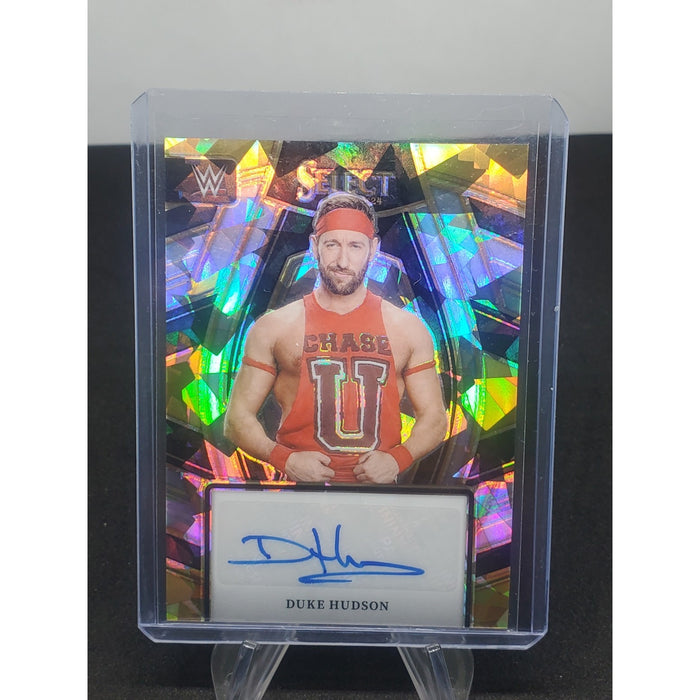 2024 Panini Select WWE Signature Selections Auto Duke Hudson Cracked Ice SL-DHS