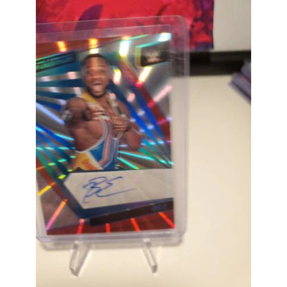 BIG E - 2022 PANINI REVOLUTION WWE SUNBURST AUTO #81/99 NEWDAY
