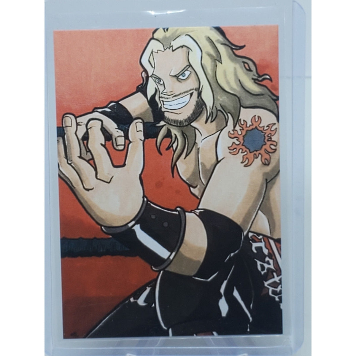 2021 Topps Heritage WWE SP # SCR-2 Edge Ruthless Aggression Art Card Ships Free