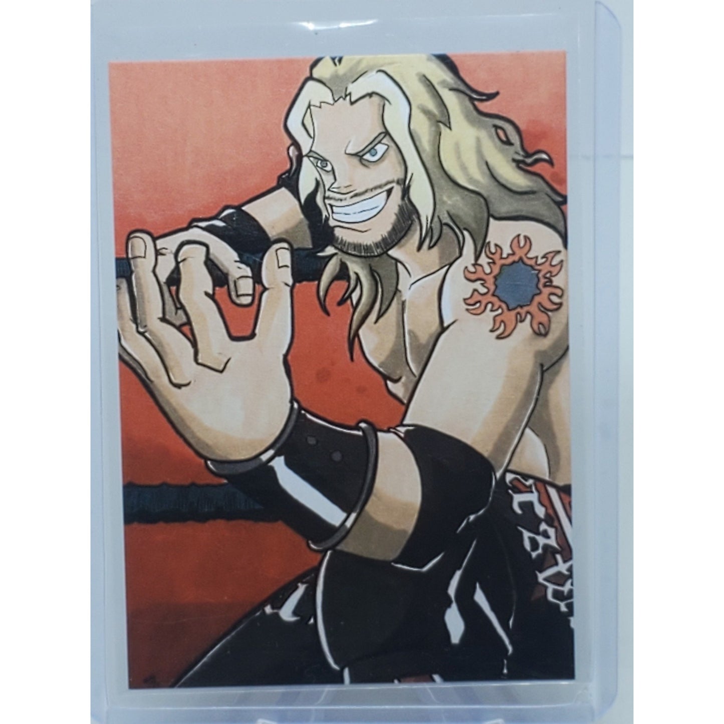 2021 Topps Heritage WWE SP # SCR-2 Edge Ruthless Aggression Art Card Ships Free
