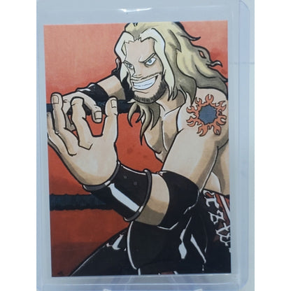 2021 Topps Heritage WWE SP # SCR-2 Edge Ruthless Aggression Art Card Ships Free