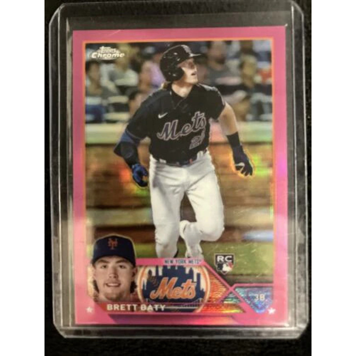 Brett Baty 204 Pink Refractor RC Mets Topps 2023 Chrome Pack Fresh New