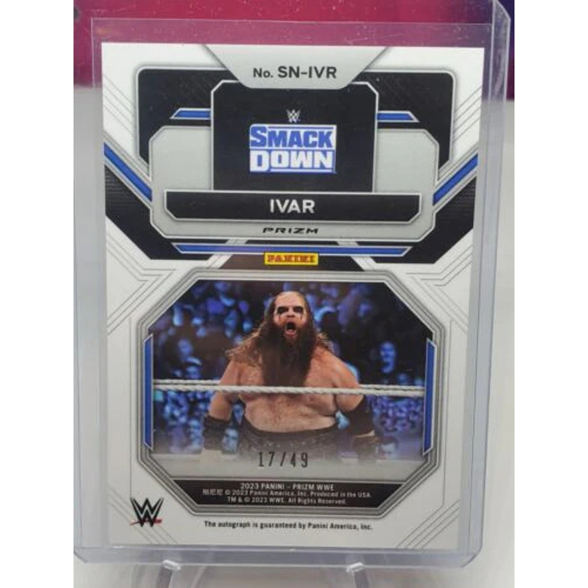 2023 Panini WWE Prizm IVAR Sensational Signatures Blue Auto /49