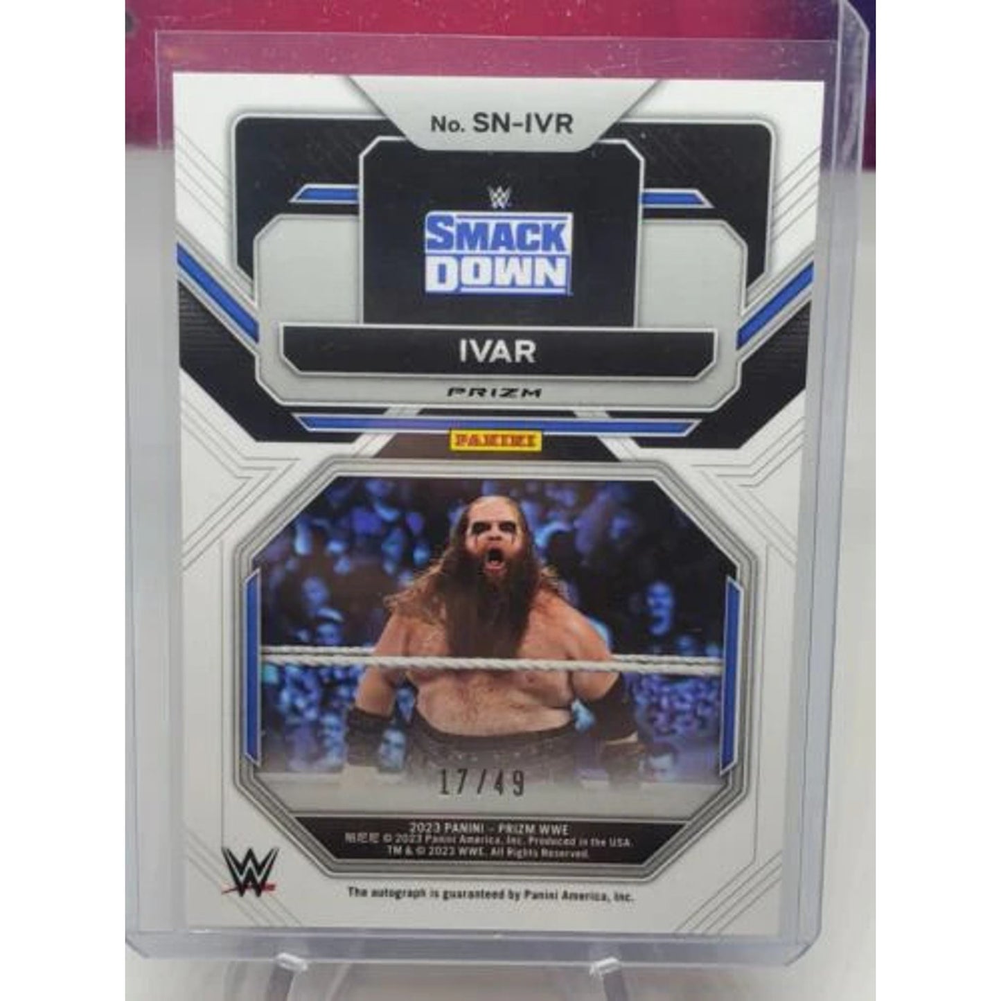 2023 Panini WWE Prizm IVAR Sensational Signatures Blue Auto /49