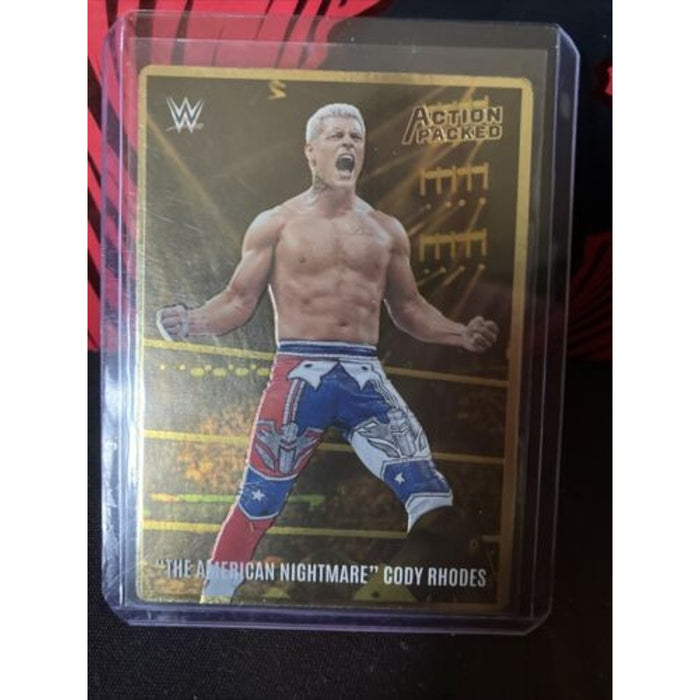 2023 Panini WWE Chronicles Cody Rhodes Action Packed 24k Gold Parallel SSP / New