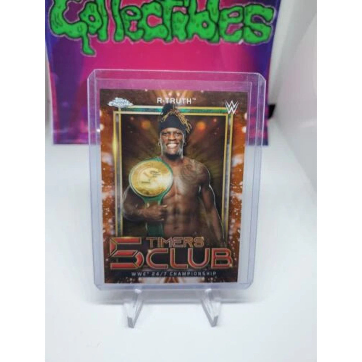 2021 Topps Chrome WWE 5 Timers Club Orange Refractor /25 R-Truth #5T-13