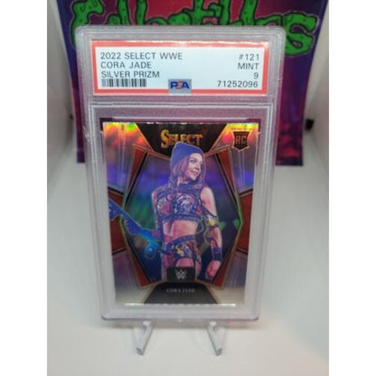 2022 PANINI Select WWE Cora Jade Premier Level Silver Prizm Rookie RC #121 PSA 9