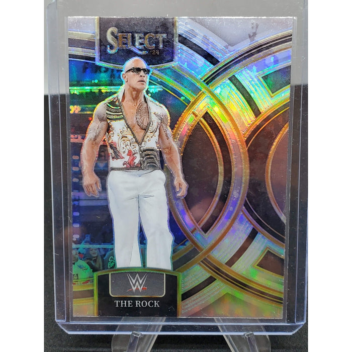 2024 Panini Select WWE - Premier Level The Rock Silver Prizm Parallel #176