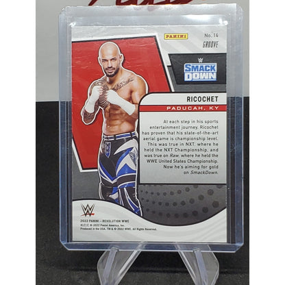 2022 22 PANINI WWE REVOLUTION RICOCHET GROOVE PARALLEL INSERT CARD # 14!!!🔥🔥🔥