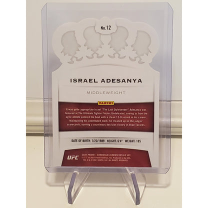 2021 Panini Chronicles Crown Royale UFC Israel Adesanya #12 MMA