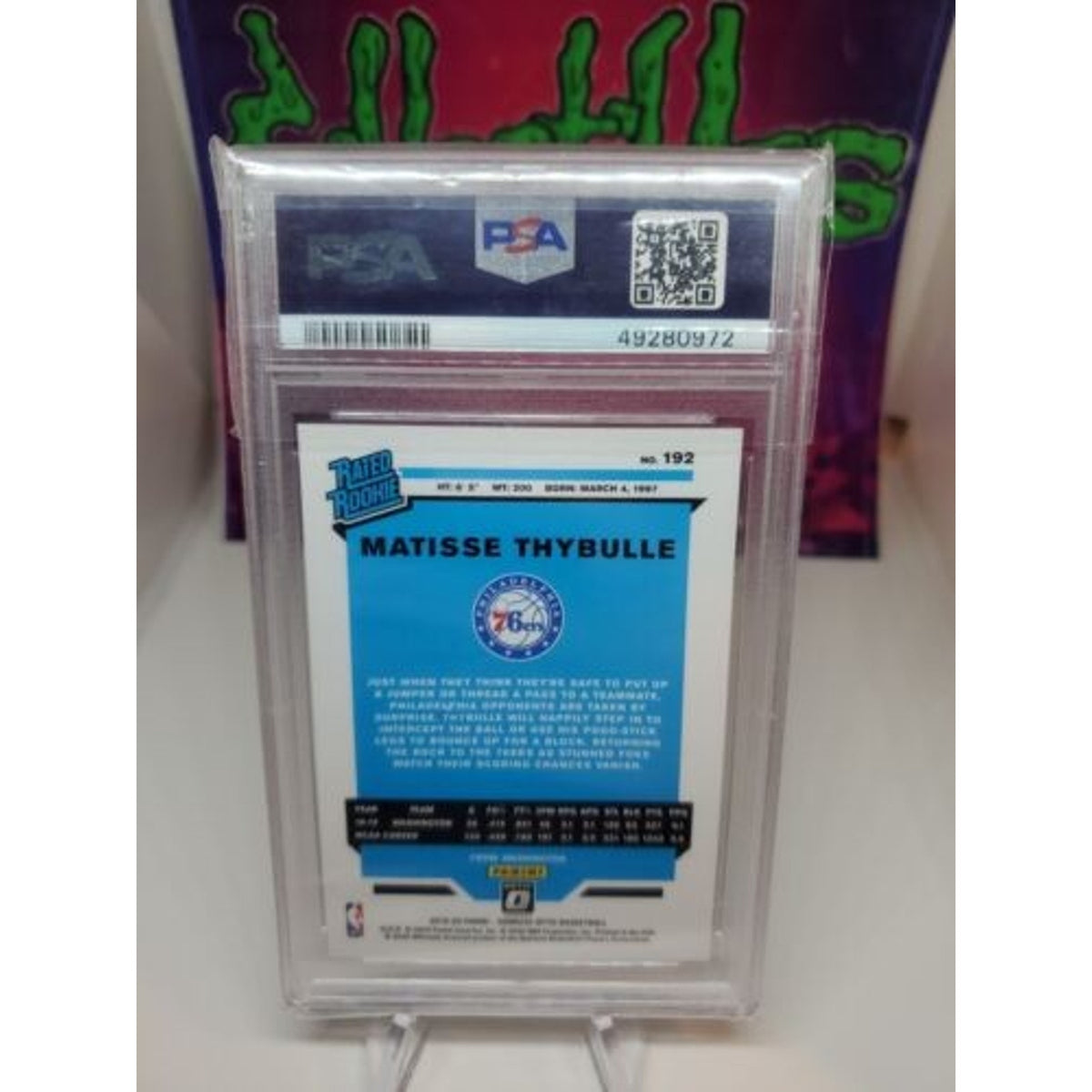 2019 Donruss Optic RC Matisse Thybulle Gem MT 9 PSA 76ers Rated Rookie
