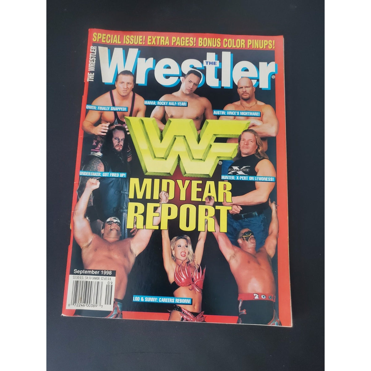 The Wrestler Magazine September 1998 Mid Year Report - WWF Undertaker, HHH, Rock