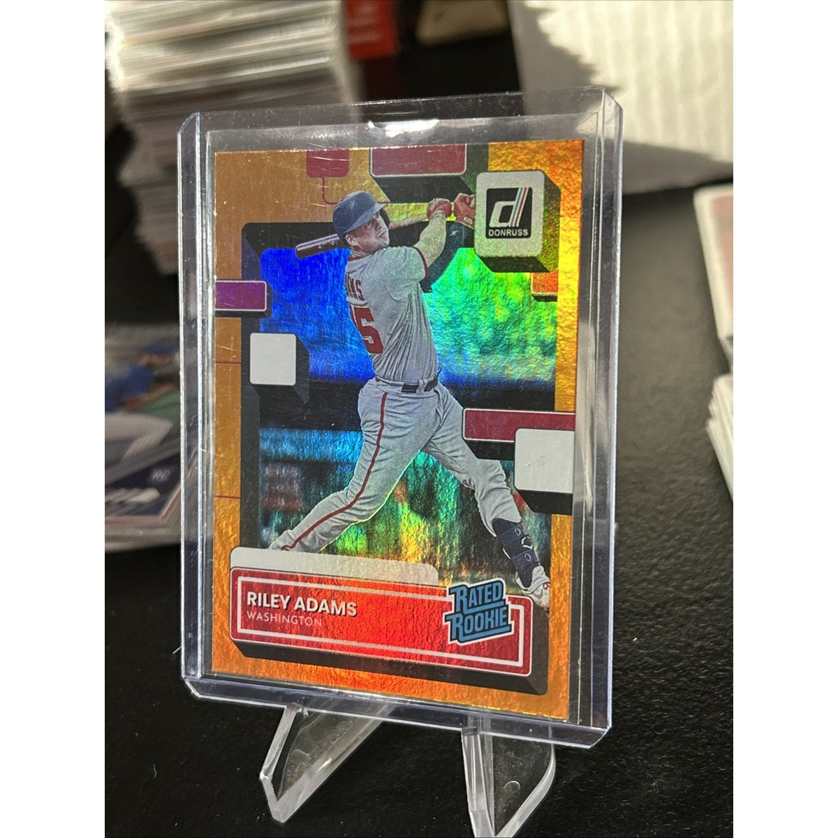 2022 Donruss Riley Adams Rated Rookie Orange Holo Parallel - Pack Fresh New