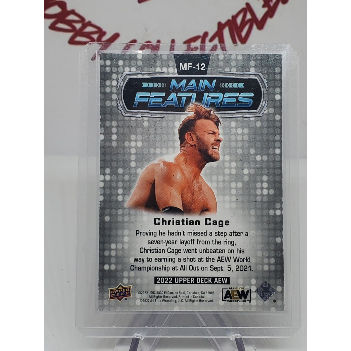 2022 Upper Deck AEW All Elite Wrestling - Main Features Christian Cage #MF-12...