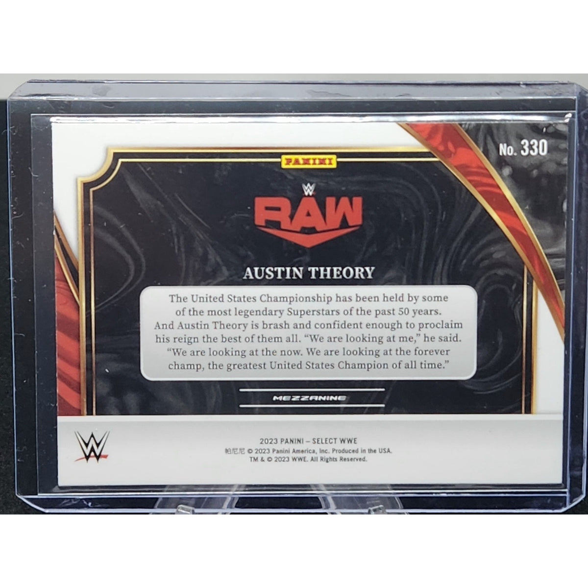 2023 Select WWE #330 Austin Theory Mezzanine