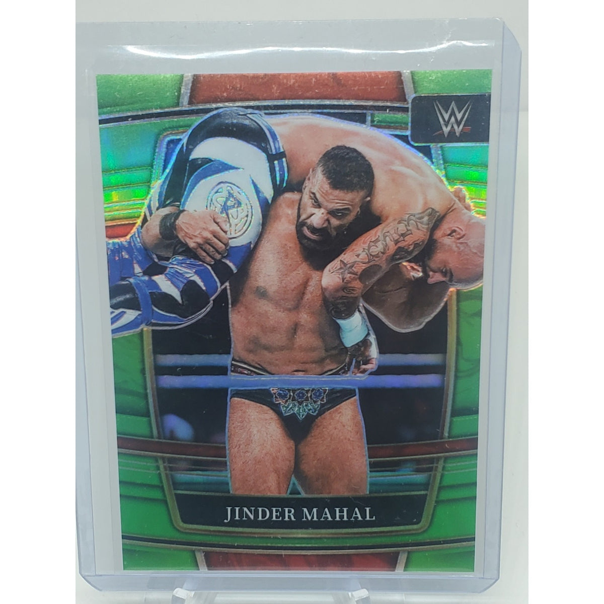 2022 Panini Select WWE Jinder Mahal Neon Green Prizm /49