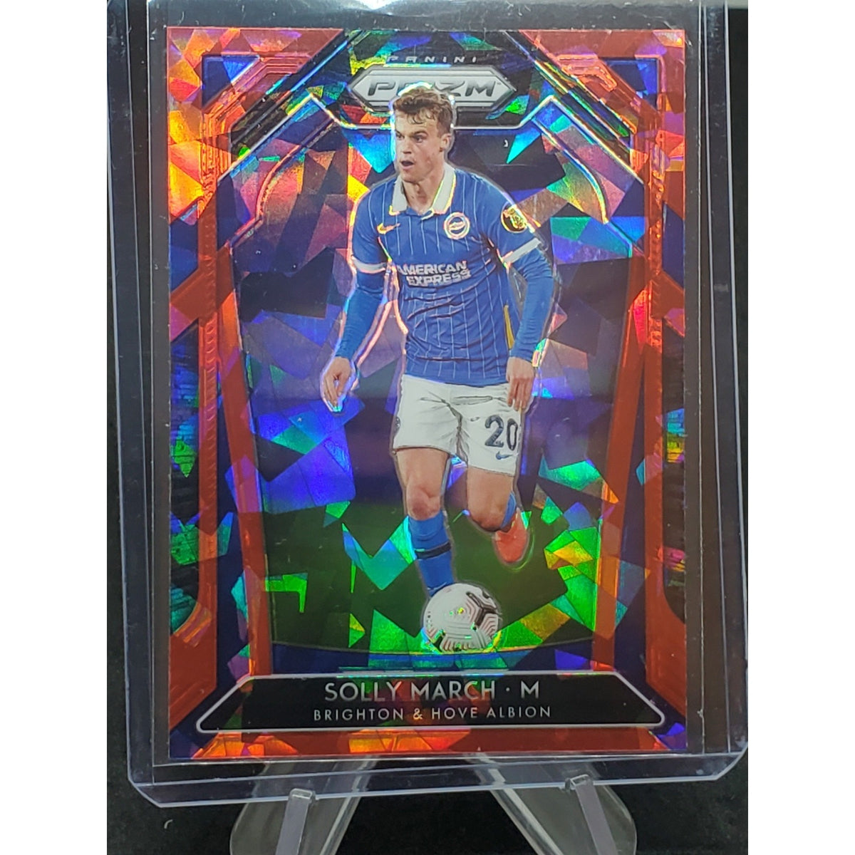 2020-21 Panini Prizm Premier League - Solly March #175 Red Ice Prizm